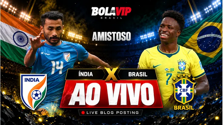 Índia x Brasil é transmitido ao vivo pelo Bolavip Brasil