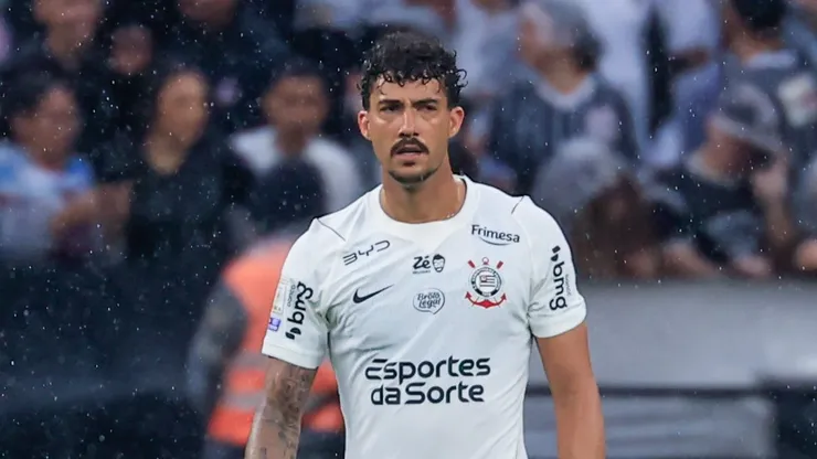 Gustavo Henrique jogador do Corinthians comemora seu gol durante partida contra o Fluminense. Foto: Marcello Zambrana/AGIF