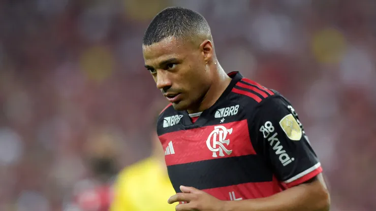 Nicolás de la Cruz jogador do Flamengo durante partida no Maracanã