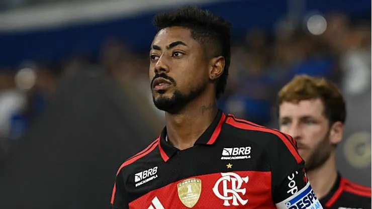 Bruno Henrique jogador do Flamengo durante partida no Maracanã