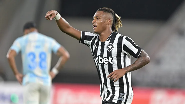 Danilo jogador do Botafogo comemora seu gol durante partida contra o Grêmio. Foto: Thiago Ribeiro/AGIF