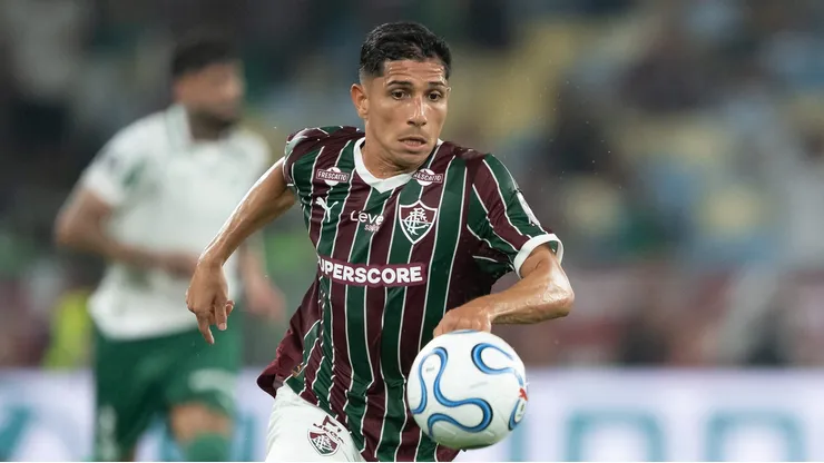Savarino jogador do Fluminense durante partida contra o Palmeiras. Foto: Jorge Rodrigues/AGIF