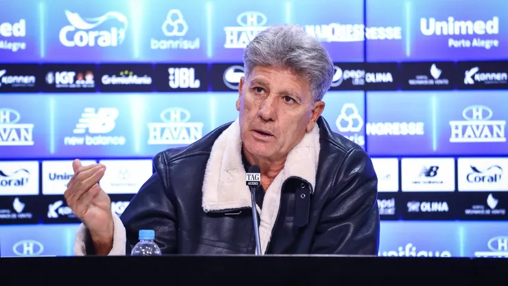 Renato Gaúcho se irrita com jornalista após derrota do Grêmio. FOTO: LUCAS UEBEL/GREMIO FBPA