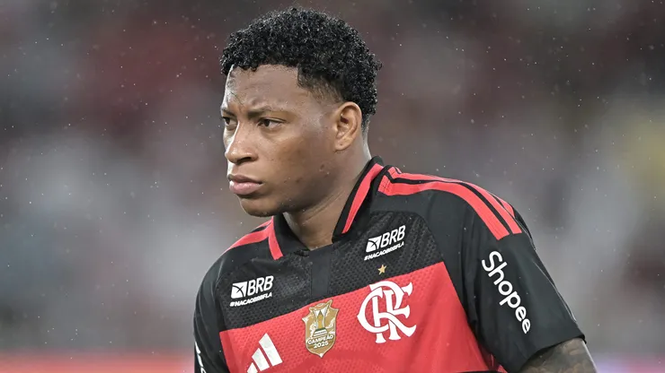 Plata jogador do Flamengo durante partida contra o Corinthians no estadio Maracana pelo campeonato Brasileiro A 2026.