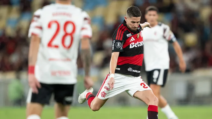 - Jorginho jogador do Flamengo durante partida contra o Estudiantes, pela fase de grupos