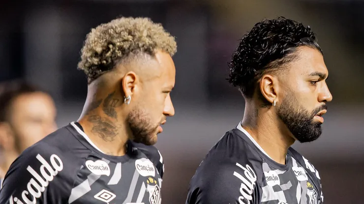 Gabigol e Neymar têm futuro incerto no Peixe. Foto: Raul Baretta/ Santos FC.