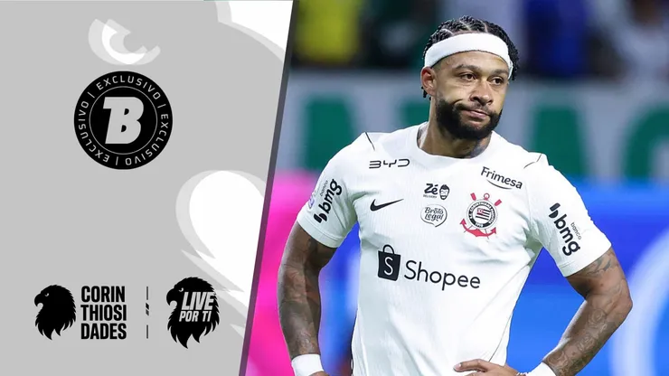 Memphis Depay no Corinthians. Foto: Alexandre Schneider/Getty Images