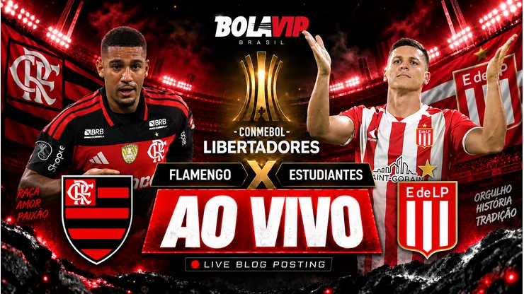Flamengo x Estudiantes é transmitido ao vivo pelo Bolavip Brasil