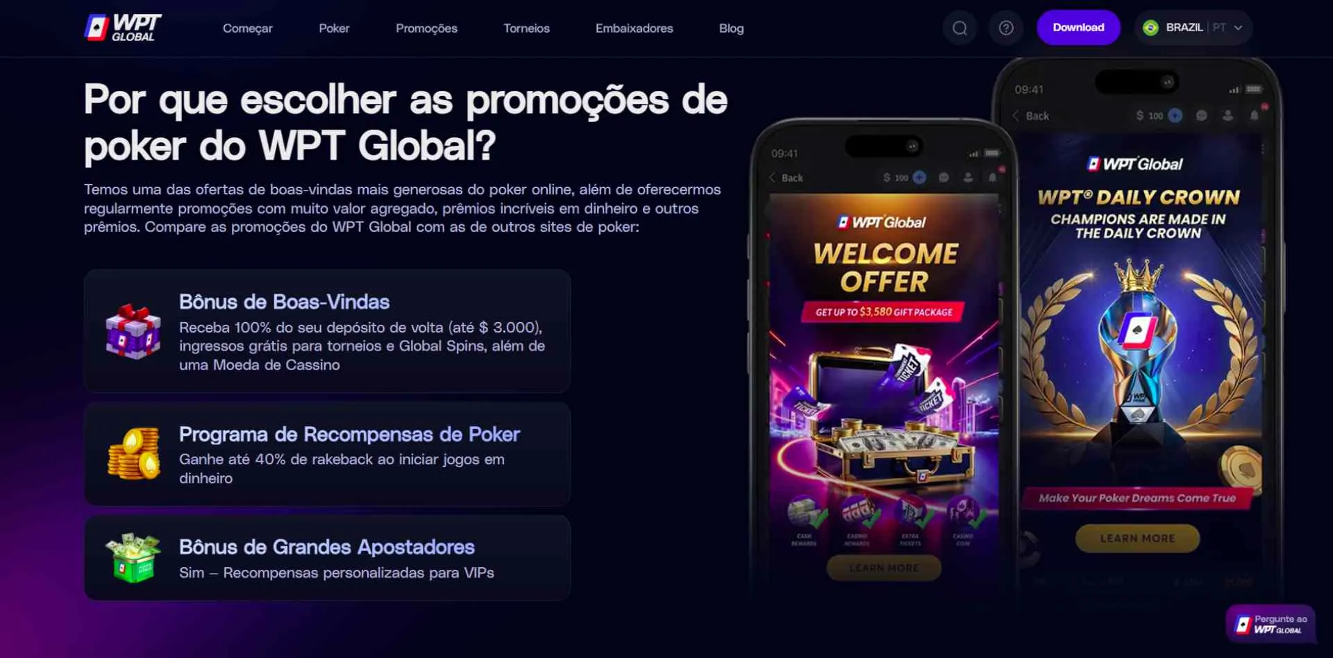 Código de bônus WPT Global
