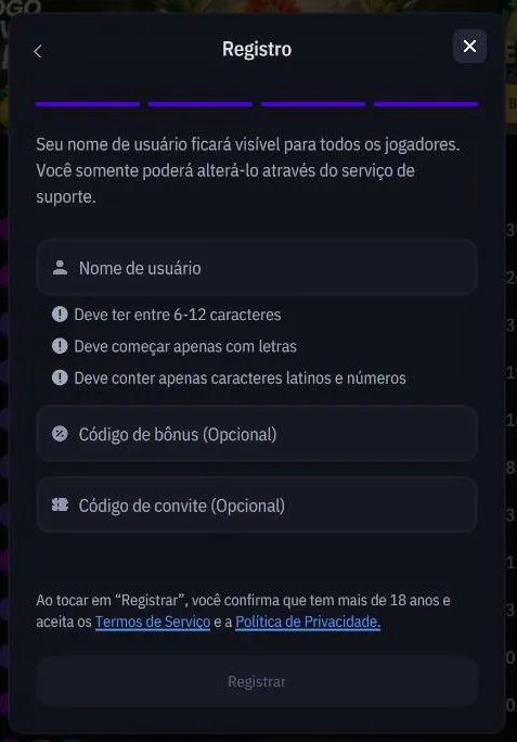 WPT Global cadastro