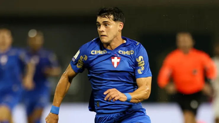 Ramón Sosa em jogo contra o Red Bull Bragantino, durante partida válida pela trigésima segunda rodada, do Campeonato Brasileiro, Série A, na Arena Barueri. (Foto: Cesar Greco/Palmeiras/by Canon)