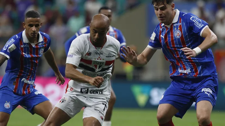 Lucas Moura contra o Bahia - Foto: Rubens Chiri / São Paulo FC