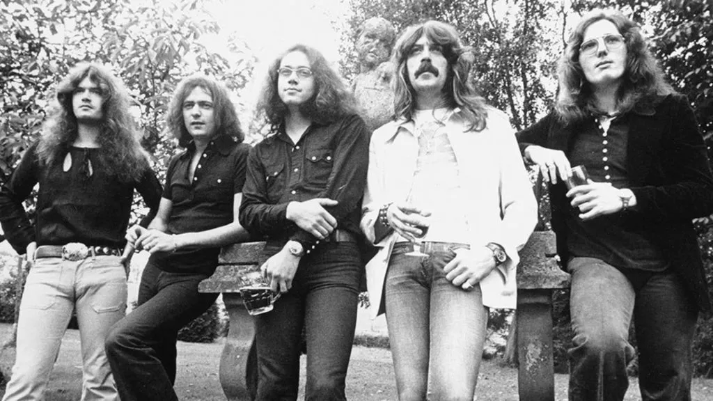 Ritchie Blackmore, David Coverdale, Glenn V. Hughes III, Jon Lord and Ian Paice of Deep Purple. (Source: IMDb)