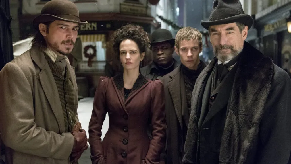 Timothy Dalton, Josh Hartnett, Eva Green and Harry Treadaway in Penny Dreadful.