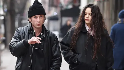 Jeremy Allen White and Rosalía in January, 2024.