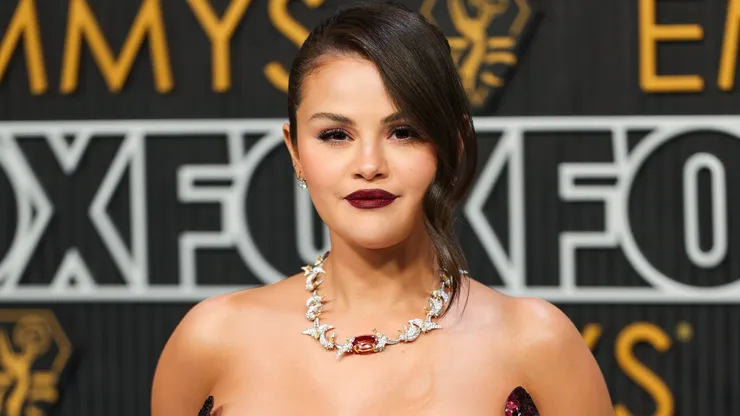 Selena Gomez attends the 75th Primetime Emmy Awards at Peacock Theater on January 15, 2024.