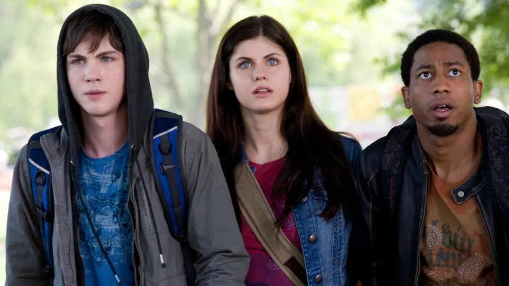 Logan Lerman, Brandon T. Jackson and Alexandra Daddario in Percy Jackson & the Olympians: The Lightning Thief. (Source: IMDb)
