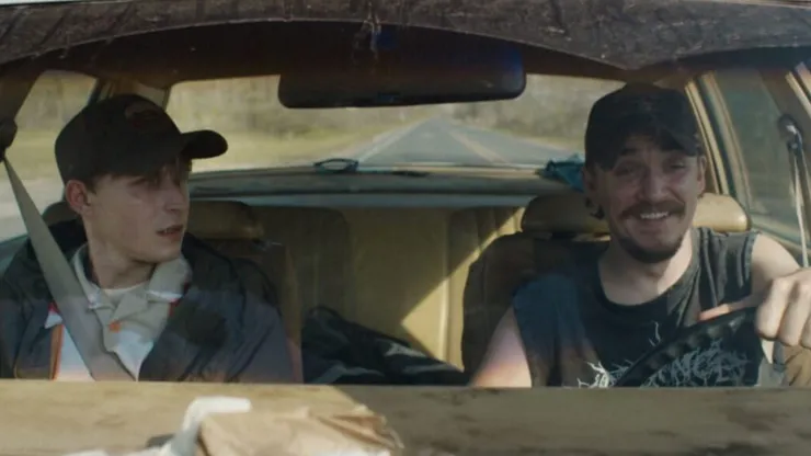 Kyle Gallner and Johnny Berchtold in 'The Passenger'