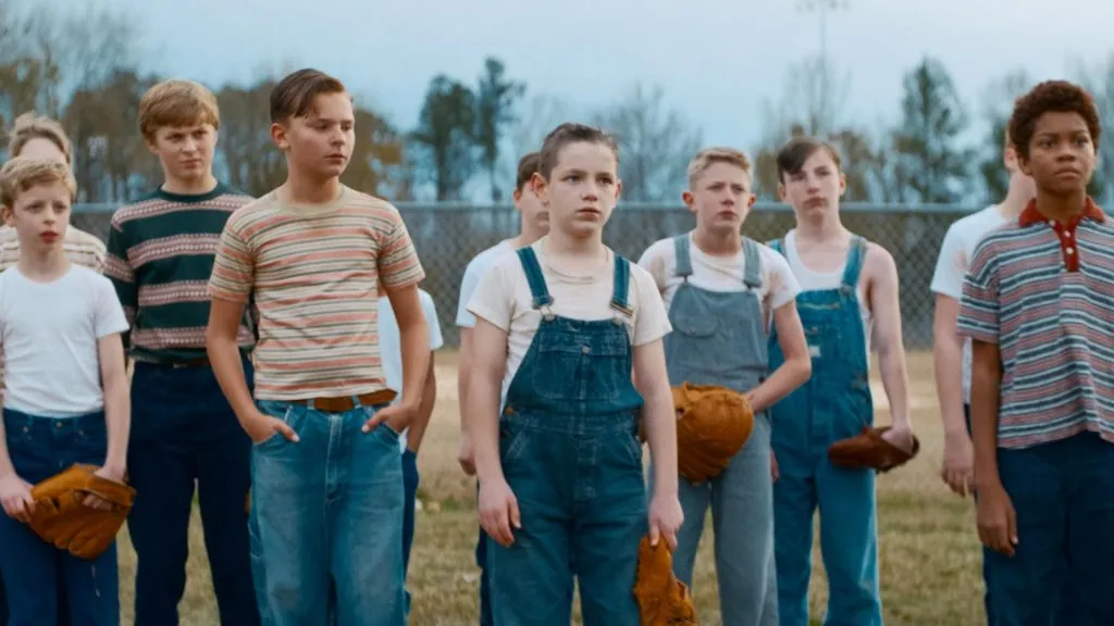 Mason Gillett, Tyrik Johnson, Jesse Berry and Ian Reichert in The Hill. (Source: IMDb)