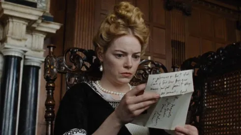 Emma Stone in The Favourite.