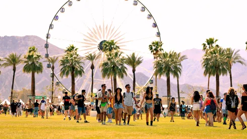 Festivalgoers attend the 2018 Coachella Valley Music And Arts Festival at the Empire Polo Field on April 13, 2018.
