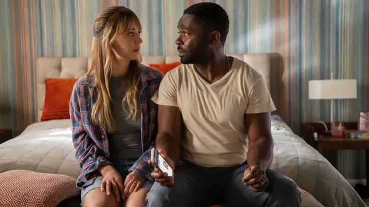 Kaley Cuoco and David Oyelowo in "Role Play"