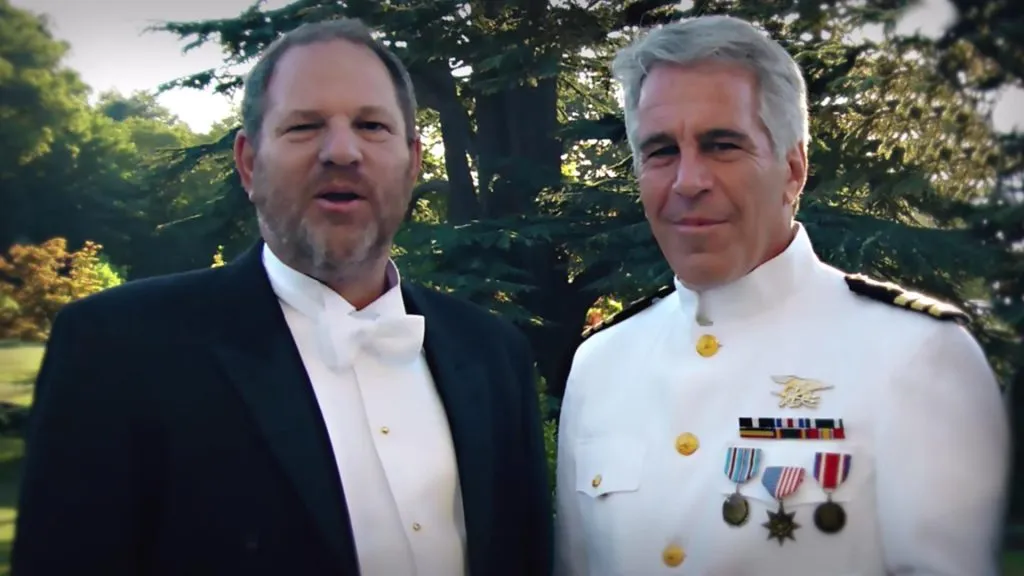 Harvey Weinstein and Jeffrey Epstein in Jeffrey Epstein: Filthy Rich.