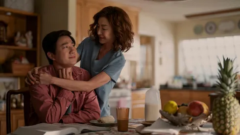 Michelle Yeoh and Sam Song Li in "The Brothers Sun"