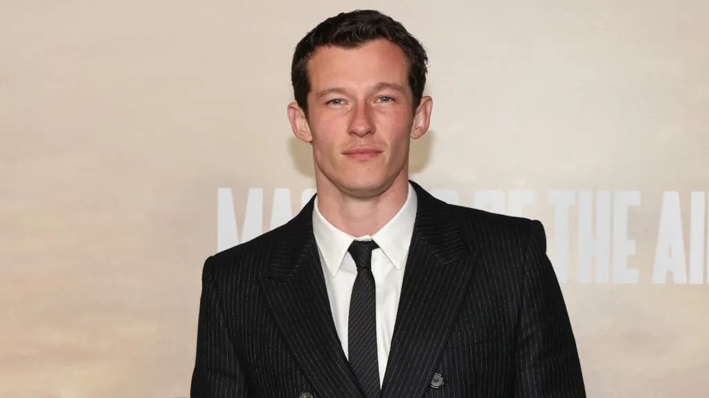 Callum Turner at the premiere of Masters of the Air. 