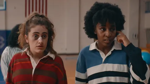 Rachel Sennott (left) and Ayo Edebiri in "Bottoms" (2023)