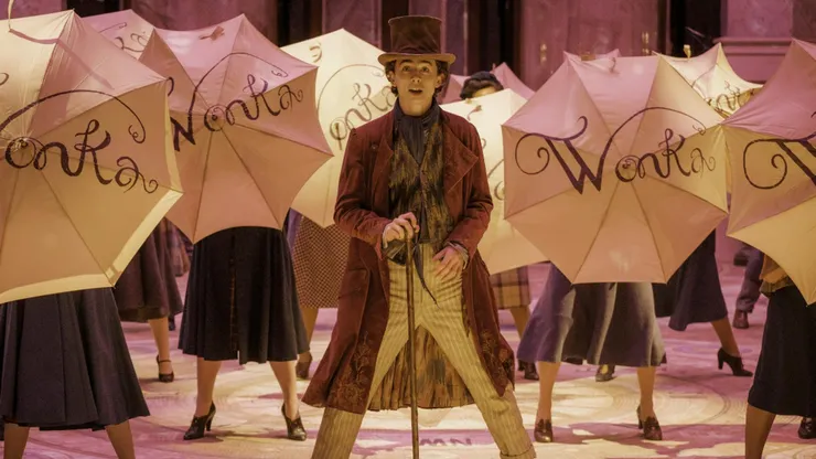 Timothée Chalamet as Willy Wonka in "Wonka."