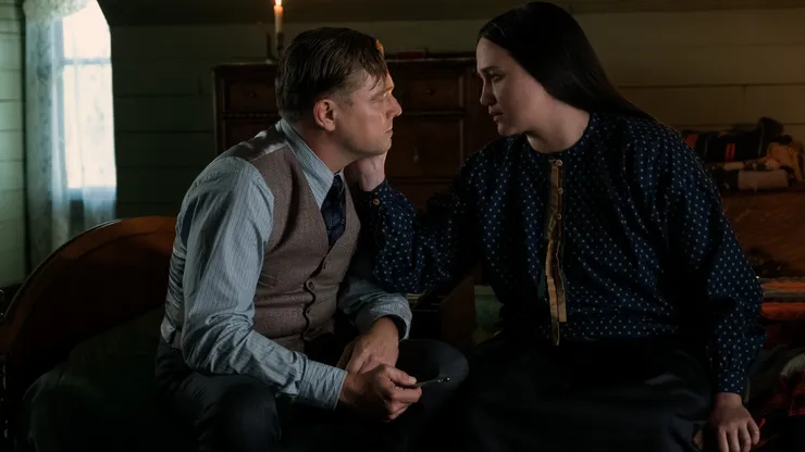 Leonardo DiCaprio and Lily Gladstone