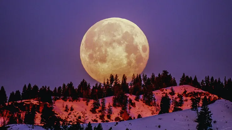 The first full moon of the year is called "wolf moon."