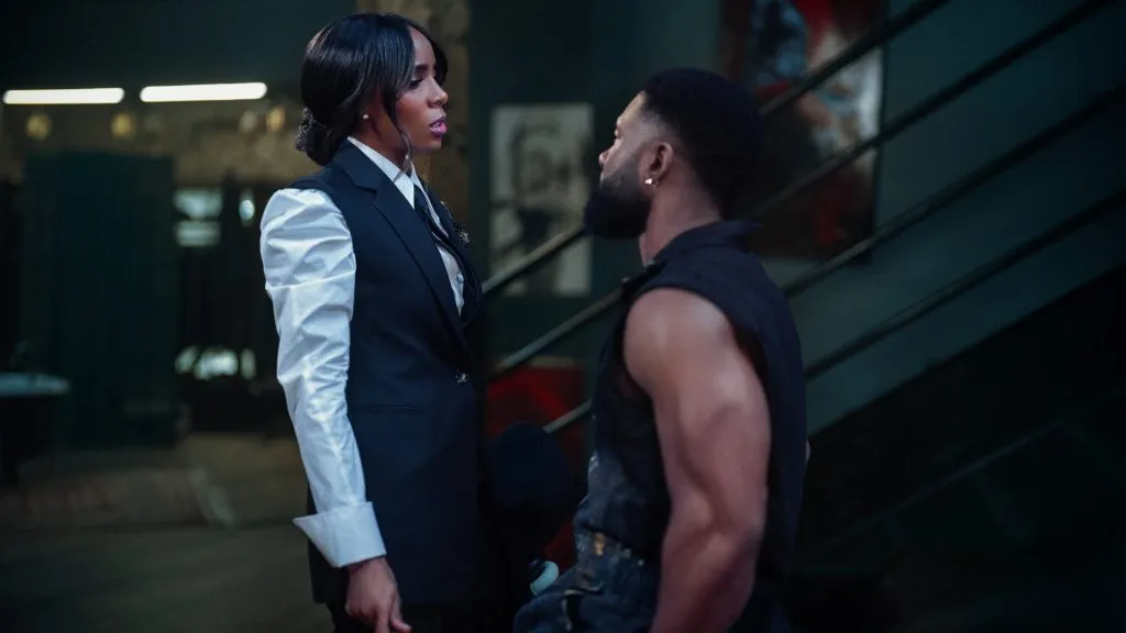 Kelly Rowland and Trevante Rhodes in Mea Culpa. (Source: IMDb)