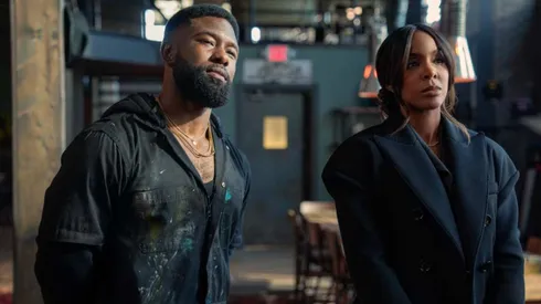 Kelly Rowland and Trevante Rhodes in Mea Culpa.