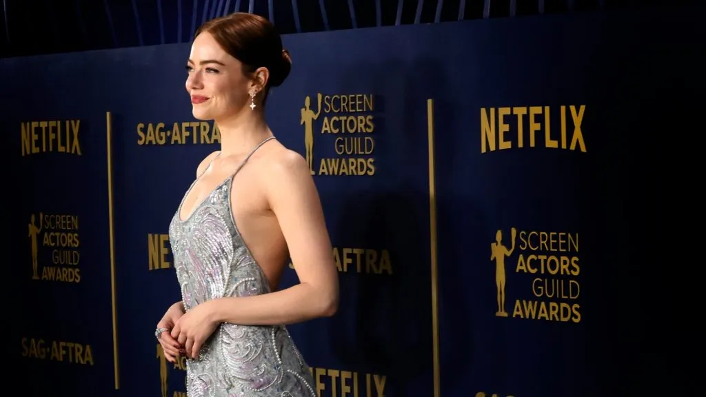 Emma Stone 30th Annual Screen Actors Guild Awards at Shrine Auditorium and Expo Hall on February 24, 2024. (Source: Frazer Harrison/Getty Images)