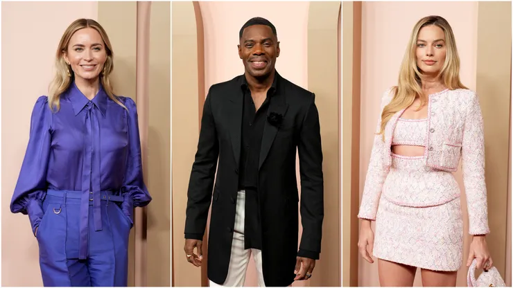 L-R: Emily Blunt, Colman Domingo and Margot Robbie