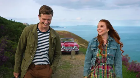 Ed Speelers and Lindsay Lohan in "Irish Wish"