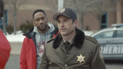 Patrick Dempsey and Geoff Rutherford in Thanksgiving.