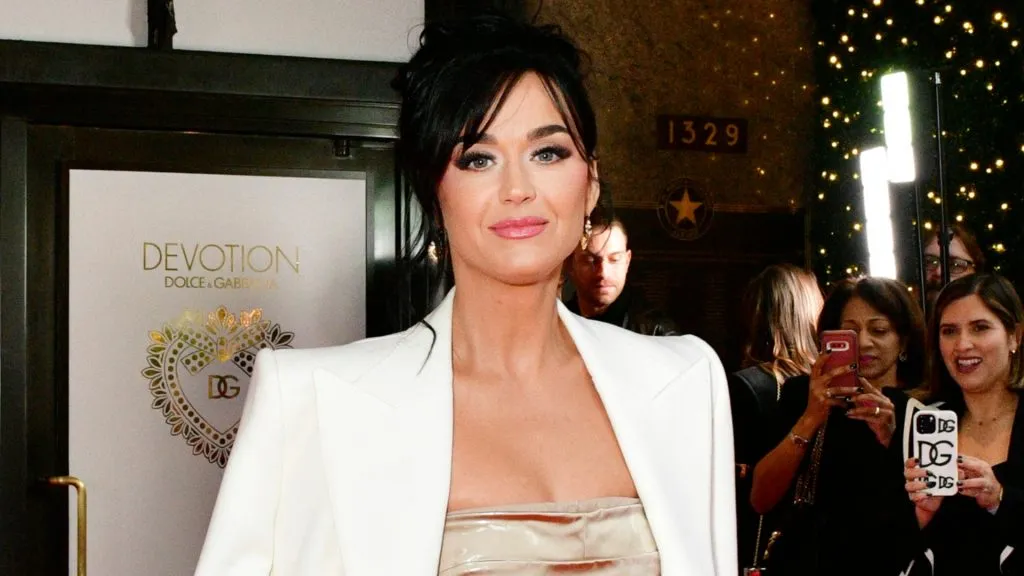 Katy Perry celebrates the launch of Dolce &amp; Gabbana Devotion at Macy’s Herald Square on November 10, 2023. (Source: Eugene Gologursky/Getty Images for Macy’s Inc.)