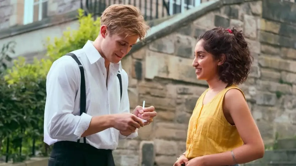 Leo Woodall and Ambika Mod in One Day. (Source: Netflix)