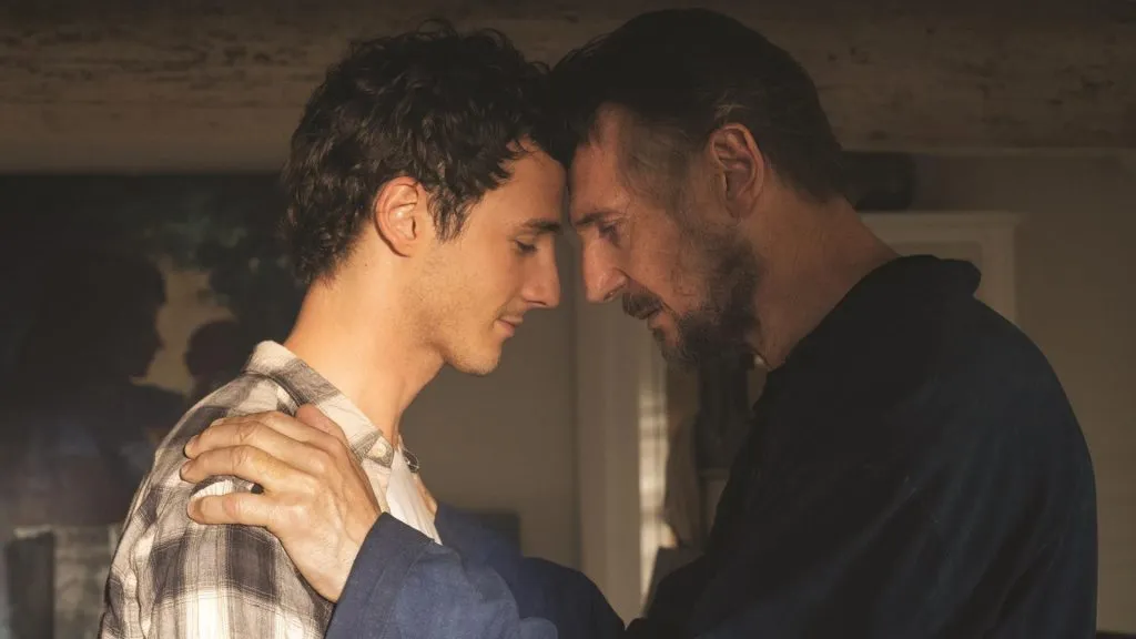 Liam Neeson and Micheál Neeson in Made in Italy. (Source: IMDb)