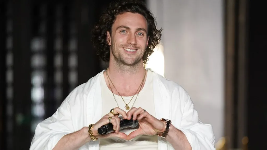 Aaron Taylor-Johnson attends the ‘Bullet Train’ promotion event. (Source: Christopher Jue/Getty Images)