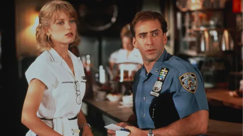 Nicolas Cage and Bridget Fonda in It Could Happen to You.