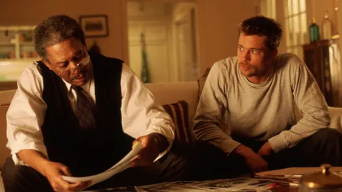 Morgan Freeman and Brad Pitt in 'Seven'