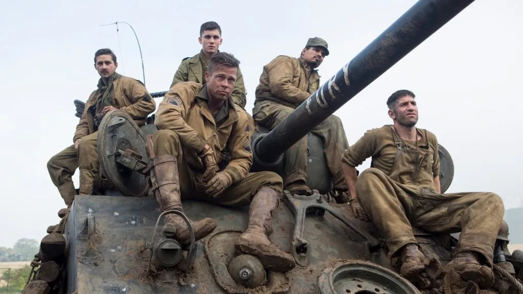 Brad Pitt, Shia LaBeouf, Logan Lerman, Michael Peña and Jon Bernthal in Fury. (Source: IMDb)