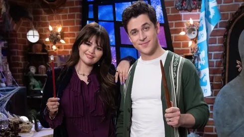 Selena Gomez and David Henrie in Wizards Beyond Waverly Place.