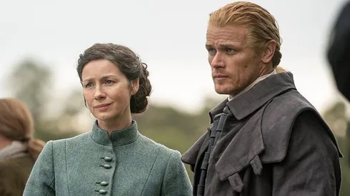 Caitríona Balfe and Sam Heughan in Outlander, Season 7.