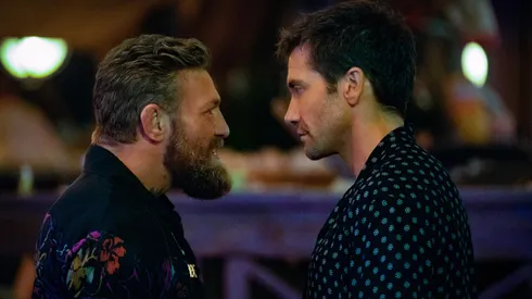 Jake Gyllenhaal and Conor McGregor in Road House.