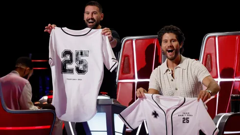 Coaches Dan + Shay in Season 25 of The Voice.